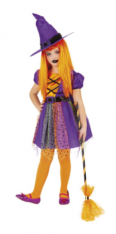 Gyerek Halloween jelmezek - Costum de carnaval - Vrajitoare superstar (mov)