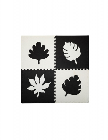 Játékok 0-12 hónaposoknak - Covoras de joaca puzzle 120x120 cm Momi, Feli - Black