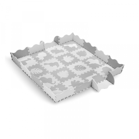 Játékok 3-5 éveseknek - Covoras de joaca Puzzle 150x150 cm, Momi Zawi - Grey