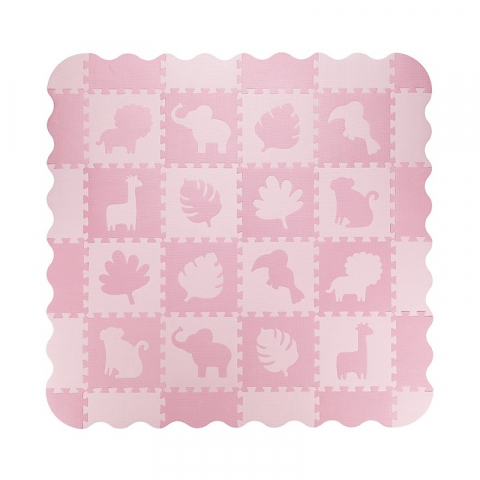 Covoras de joaca Puzzle 150x150 cm, Momi Zawi - Pink [4]