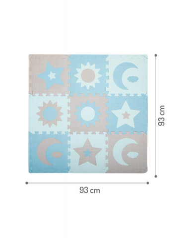 Covoras de joaca puzzle 93x93 cm Momi, Nebe - Blue [5]