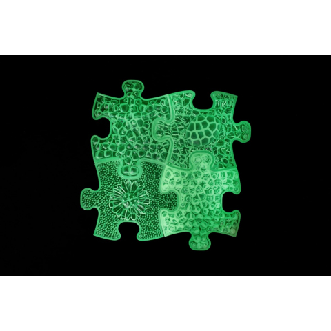Érzékelést fejlesztő játékok - Covoras ortopedic senzorial puzzle Set Fluorescent, straluceste in intuneric