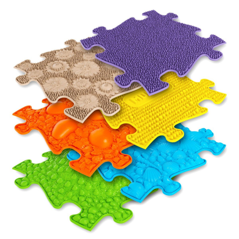Érzékelést fejlesztő játékok - Covoras ortopedic senzorial puzzle Set pentru bebelusi Muffik