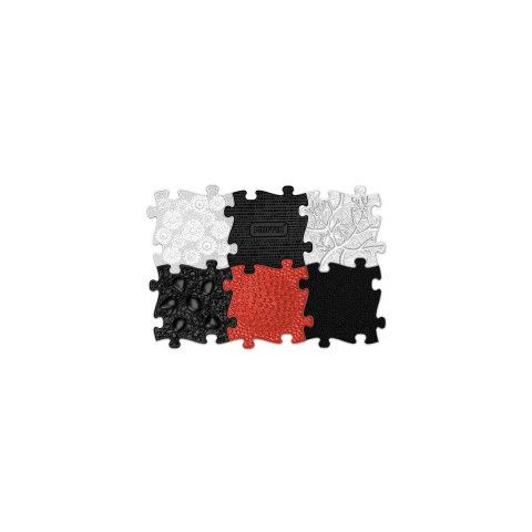 Covoras-ortopedic-senzorial-puzzle-Set-Rosu-si-Negru-pentru-bebelusi-Muffik-Muffik [2]