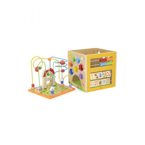 Játékok 3-5 éveseknek - Cub mare cu activitati 5 in 1, Viga