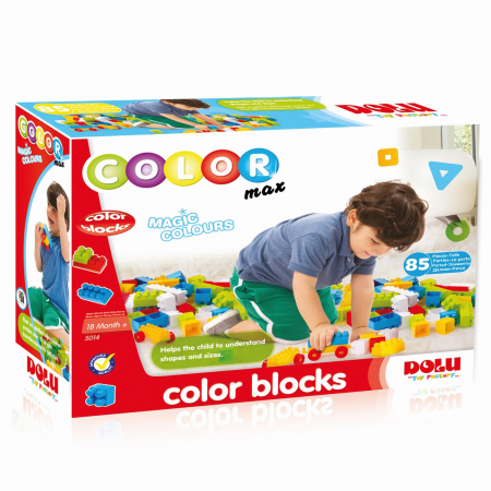 Építőkockák - Dolu-Cuburi-colorate-de-construit-85-piese
