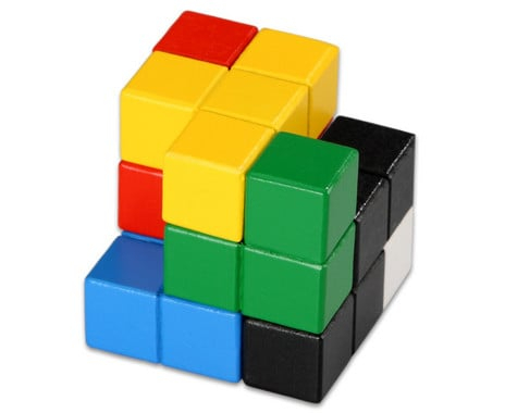Akciók - Cuburi din lemn Colorate tip Cubissimo – Joc Educativ pentru Gândire Spațială și Matematică
