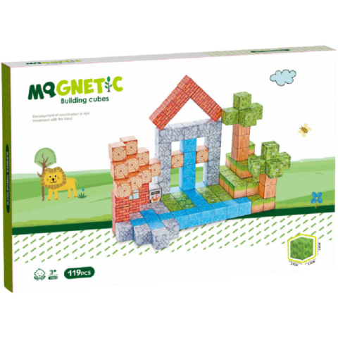 Oktató játékok - Cuburi magnetice - In natura 119 piese (2 cm)