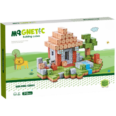 Oktató játékok - Cuburi magnetice - In natura 312 piese (2 cm)