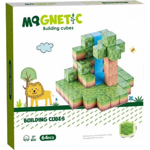 Akciók - Cuburi magnetice - In natura 64 piese (2.5 cm)