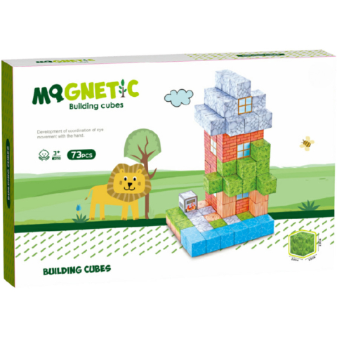 Oktató játékok - Cuburi magnetice - In natura 73 piese (2.5 cm)