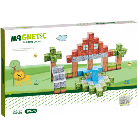 Oktató játékok - Cuburi magnetice - In natura 99 piese (2 cm)