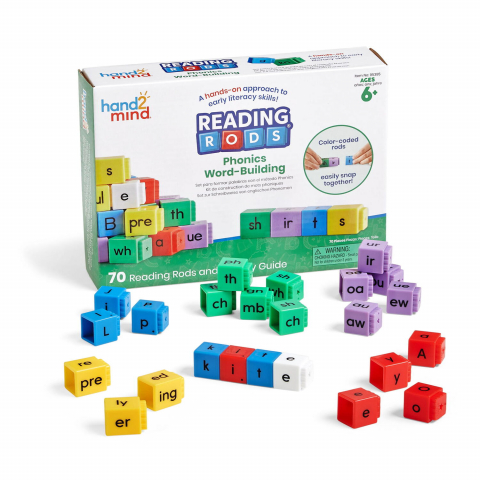 Ajándékok 7 éves gyerekeknek - Cuburi Reading Rods® - Elemente de fonetica