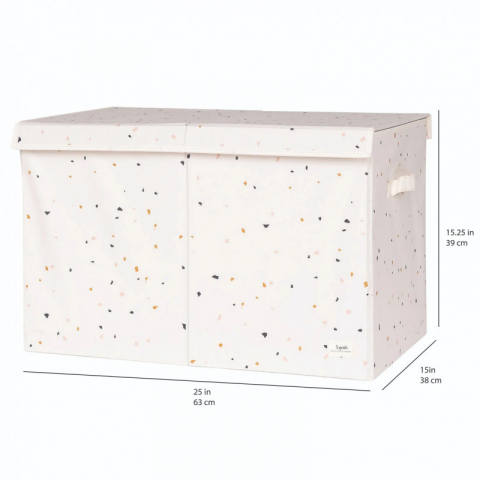 Cufar pliabil pentru camera copiilor, material reciclat Terrazzo Cream, 3 Sprouts [2]