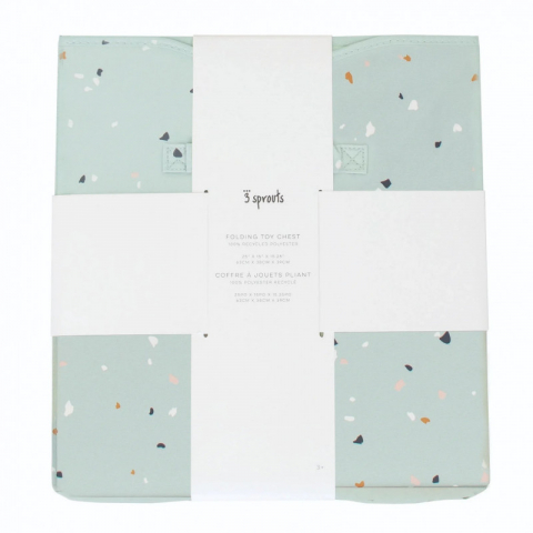 3 Sprouts-Cufar pliabil pentru camera copiilor, material reciclat Terrazzo Green, 3 Sprouts [3]