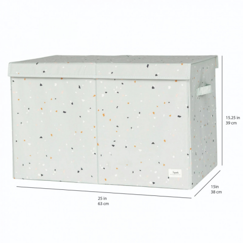 3 Sprouts-Cufar pliabil pentru camera copiilor, material reciclat Terrazzo Green, 3 Sprouts [4]