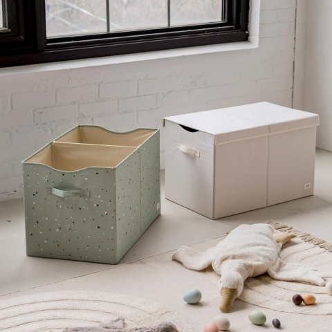 3 Sprouts-Cufar pliabil pentru camera copiilor, material reciclat Terrazzo Green, 3 Sprouts [6]