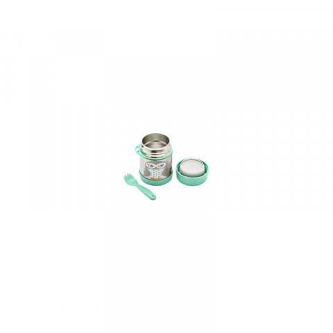 3 Sprouts-Cutie alimentara din inox cu lingura-furculita, Bufnita, 3 Sprouts [3]