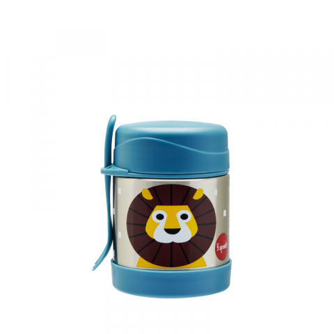 Cutie alimentara din inox cu lingura-furculita, Leu, 3 Sprouts [3]