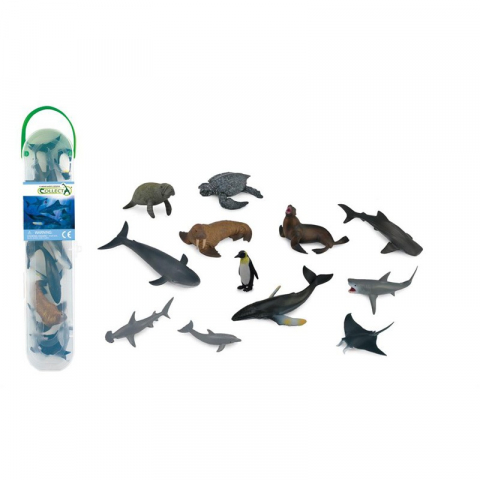 Jucarii +6 Ani - Collecta-Cutie-cu-12-minifigurine-Animale-marine-Set-1