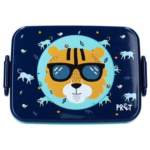 Játékok 3-5 éveseknek - Cutie pentru alimente Prêt Tiger Navy, 16x13x6 cm