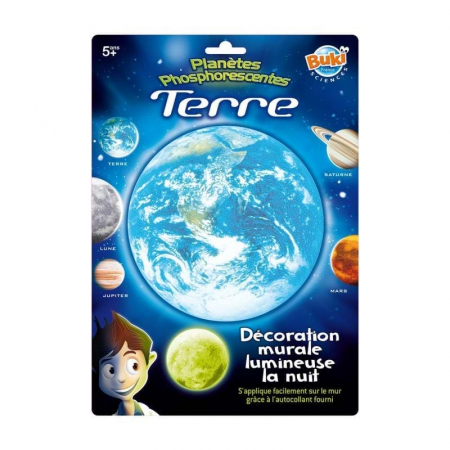 Gyerekszoba dekorációk - Buki-France-Decoratiuni-de-perete-fosforescente-Planeta-Pamant