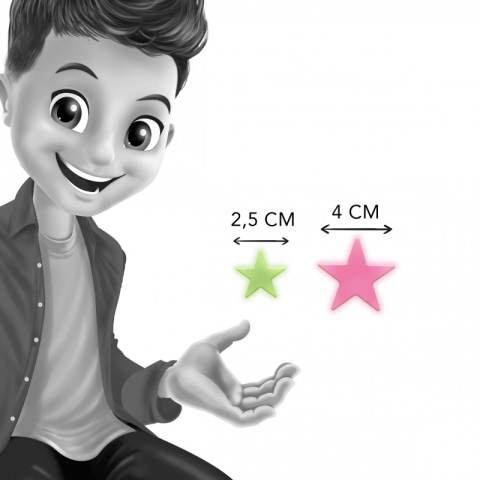 Decoratiuni de perete fosforescente- Stele 3D multicolore [2]