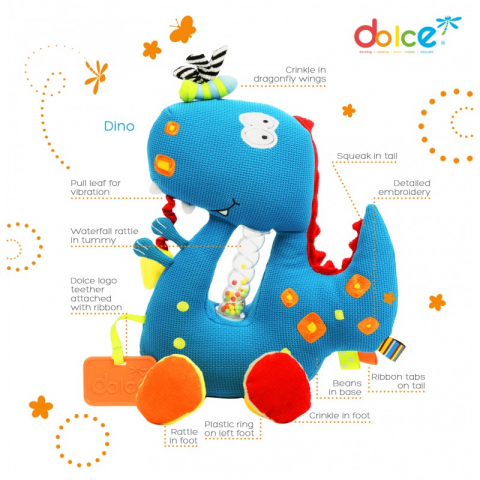 Jucarii 1-3 ani - Dolce-Dino, jucarie interactiva cu activitati, Dolce