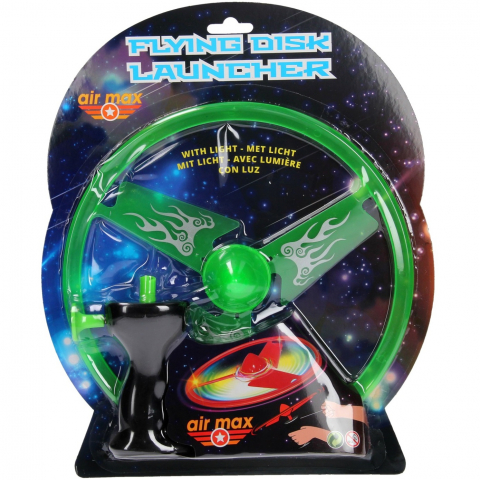Jucarii 3-5 ani - UP Int'l-Disc zburator luminos cu dispozitiv de lansare, 25 cm