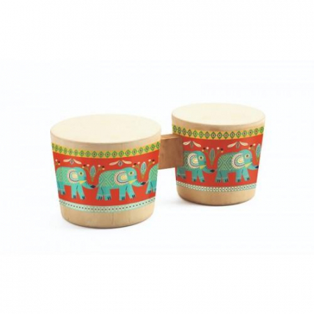 Zenei eszközök gyerekeknek - Djeco-Bongo-instrument-de-percutie