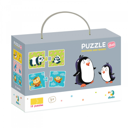 Jucarii educative - Dodo Duo Puzzle - Mama si puiul 2 piese 