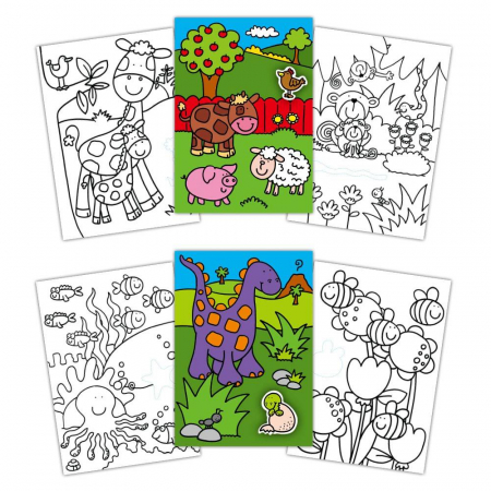Cadouri botez - Galt Early Activities: Prima carte de colorat cu abtibilduri