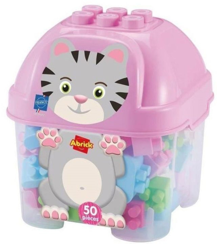 Jucarii educative - Simba-Ecoiffier Abrick Set Constructie Pisica 50 Piese
