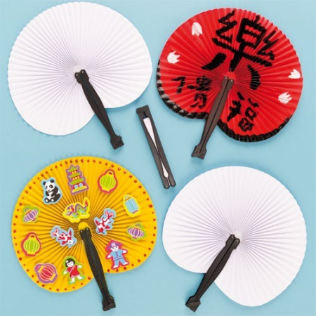 Lucru manual copii - Baker Ross Evantai circular pentru decorat - 6 buc - Baker Ross