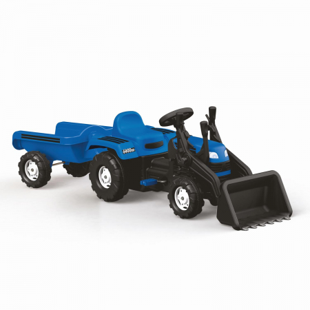 Jucarii 1-3 ani - DOLU-Excavator cu pedale si remorca