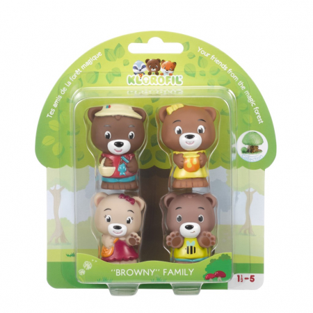 Olcsó ajándékok gyerekeknek - Klorofil-Familia-de-ursuleti-Browny-Pawpaw-Family-Set-figurine-joc-de-rol