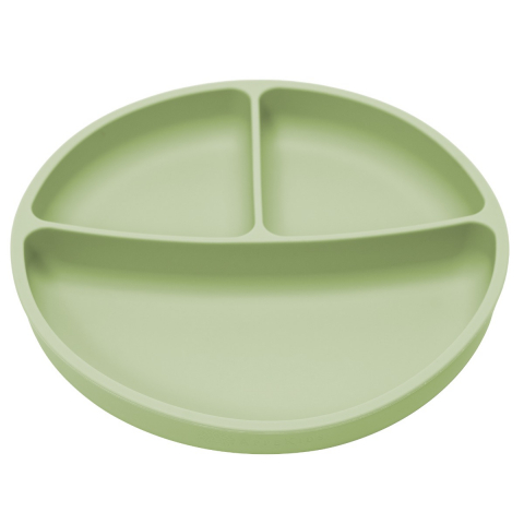 APPEKIDS-Farfurie compartimentata din silicon cu ventuza, AppeKids - Raw Green [4]