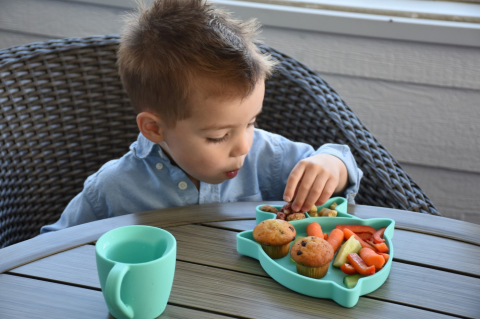 Farfurie Compartimentata Din Silicon Cu Ventuza, Melii, Rechin [5]