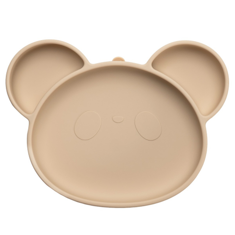 Farfurie din silicon cu ventuza, AppeKids, Panda - Bubble Beige [4]