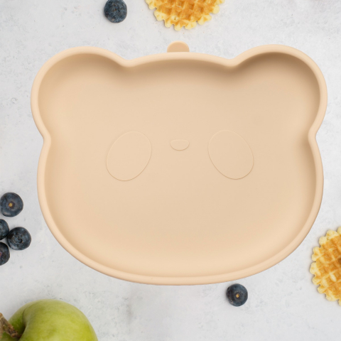 Jucarii sub 50 RON - APPEKIDS-Farfurie din silicon cu ventuza, AppeKids, The Little Bear - Bubble Beige