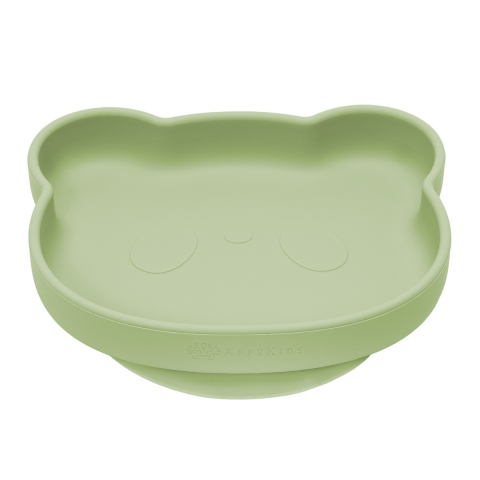 APPEKIDS-Farfurie din silicon cu ventuza, AppeKids, The Little Bear - Raw Green [4]
