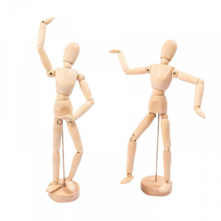 Playbox Figurina corp uman cu articulatii mobile pe suport vertical pentru pictura desen [1]
