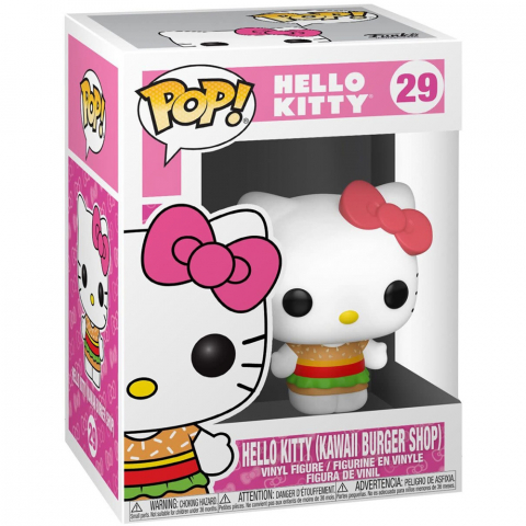 Jucarii 0-1 ani - Play by Play-Figurina din vinil Hello Kitty Kawaii Burger Shop, 7 cm