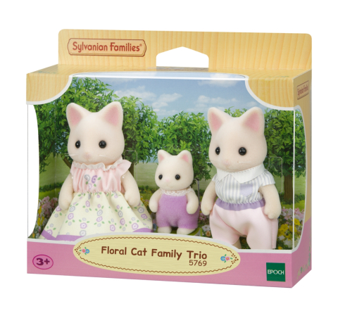 Figurine Sylvanian Families-Familia Pisicutelor Floral Trio [1]