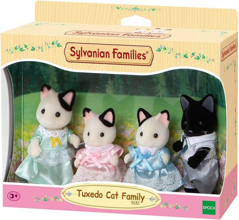 Szerepjátékok - Epoch -Figurine Sylvanian Families-Familia Pisicutelor Tuxedo