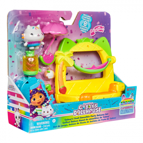 Játékok 3-5 éveseknek -  Gabbys Dollhouse Set Balcon Pentru Petrecerea Cu Smoothie A Lui Cakey
