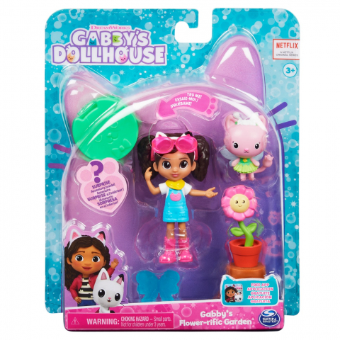 Jucarii 3-5 ani - Gabbys Dollhouse Set Papusa 9.7Cm Cu Pisicuta Gradina Lui Gabby