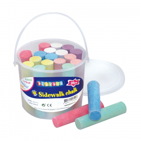 Jocuri si Jucarii Educative - Playbox Galetusa cu 20 bucati creta asfalt