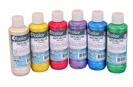Oktató játékok - OColor-Guasa lavabila 6 x 250 ml, culori perlate