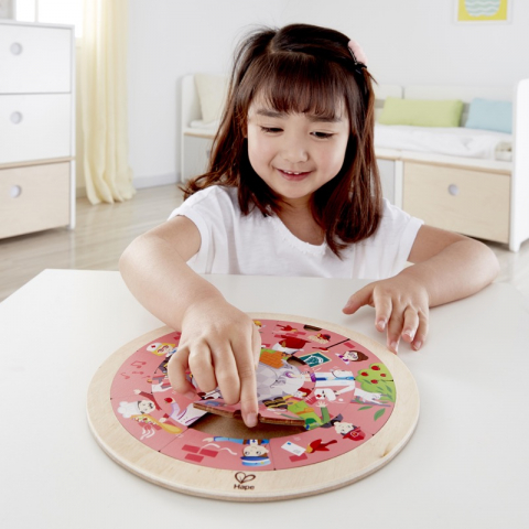 Hape Puzzle Rotund Cu 2 Fete [5]